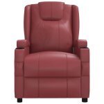 Vidaxl fauteuil de massage inclinable rouge bordeaux similicuir