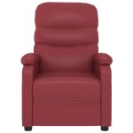 Vidaxl fauteuil de massage inclinable rouge bordeaux similicuir