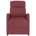 Vidaxl fauteuil de massage inclinable rouge bordeaux tissu