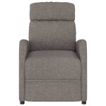Vidaxl fauteuil de massage inclinable taupe tissu
