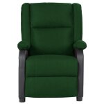 Vidaxl fauteuil de massage inclinable vert fonc similicuir et tissu