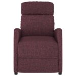 Vidaxl fauteuil de massage inclinable violet tissu