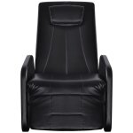 Vidaxl fauteuil de massage noir similicuir