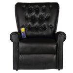 Vidaxl fauteuil de massage noir similicuir