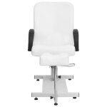 Vidaxl fauteuil de massage et repose - pied blanc 127x60x98cm similicuir