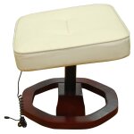 Vidaxl fauteuil de massage avec repose - pied crme similicuir