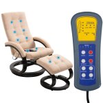 Vidaxl fauteuil de massage avec repose - pieds cr�me tissu en daim