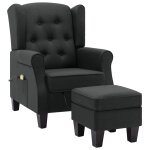 Vidaxl fauteuil de massage avec repose - pied gris fonc tissu