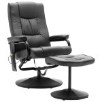 Vidaxl fauteuil de massage avec repose - pied gris similicuir Vidaxl fauteuil de massage avec repose - pied gris similicuir