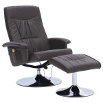 Vidaxl fauteuil de massage avec repose - pied gris similicuir Vidaxl fauteuil de massage avec repose - pied gris similicuir