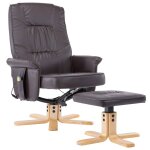 Vidaxl fauteuil de massage avec repose - pieds marron similicuir