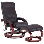 Vidaxl fauteuil de massage avec repose - pieds marron similicuir Vidaxl fauteuil de massage avec repose - pieds marron similicuir