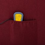 Vidaxl fauteuil de massage rouge bordeaux tissu