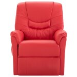 Vidaxl fauteuil de massage rouge similicuir