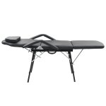 Vidaxl fauteuil de massage pour traitement facial simili - cuir noir