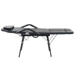 Vidaxl fauteuil de massage pour traitement facial simili - cuir noir
