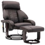 Vidaxl fauteuil de massage tv marron similicuir