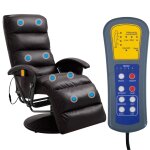 Vidaxl fauteuil de massage tv marron similicuir