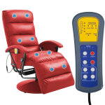 Vidaxl fauteuil de massage tv rouge similicuir