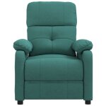 Vidaxl fauteuil de massage vert fonc tissu