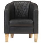 Vidaxl fauteuil noir cuir véritable Vidaxl fauteuil noir cuir véritable