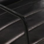 Vidaxl fauteuil noir cuir vritable