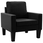 Vidaxl fauteuil noir similicuir