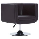 Vidaxl fauteuil pivotant marron similicuir