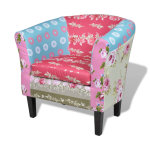 Vidaxl fauteuil avec repose - pied design avec patchwork