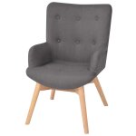 Vidaxl fauteuil avec repose - pied gris tissu