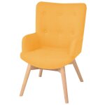 Vidaxl fauteuil avec repose - pied jaune tissu