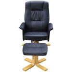 Vidaxl fauteuil avec repose - pied noir similicuir