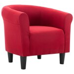 Vidaxl fauteuil rouge bordeaux tissu Vidaxl fauteuil rouge bordeaux tissu