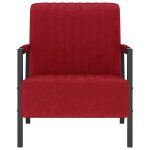 Vidaxl fauteuil rouge bordeaux velours
