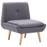 Vidaxl fauteuil sans accoudoirs gris clair tissu