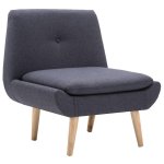 Vidaxl fauteuil sans accoudoirs gris fonc tissu