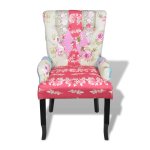 Vidaxl fauteuil en style franais avec design de patchwork tissu