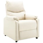 Vidaxl fauteuil tv cr�me tissu