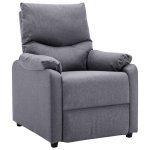 Vidaxl fauteuil tv gris clair tissu