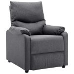 Vidaxl fauteuil tv gris fonc� tissu