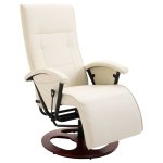 Vidaxl fauteuil tv pivotant crème similicuir Vidaxl fauteuil tv pivotant crème similicuir