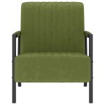 Vidaxl fauteuil vert clair velours Vidaxl fauteuil vert clair velours