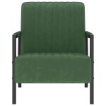 Vidaxl fauteuil vert foncé velours Vidaxl fauteuil vert foncé velours