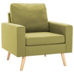 Vidaxl fauteuil vert tissu