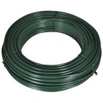 Vidaxl fil de clture 55 m 2, 1 / 3, 1 mm acier vert