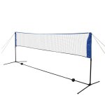 Vidaxl filet de badminton avec volants 300 x 155 cm
