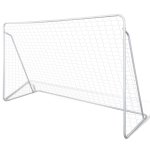 Vidaxl filets de but de football acier 2 pcs 240x90x150 cm