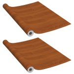 Vidaxl films autoadhsifs pour meubles 2 pcs chne clair 500x90 cm pvc