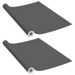 Vidaxl films autoadh�sifs pour meubles 2 pcs gris 500x90 cm pvc