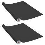 Vidaxl films autoadhsifs pour meubles 2 pcs noir 500x90 cm pvc